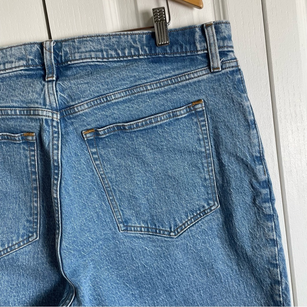 Abercrombie & Fitch Curve Love 90s Straight Ultra High Rise Jeans Womens 18 Blue - Picture 7 of 12